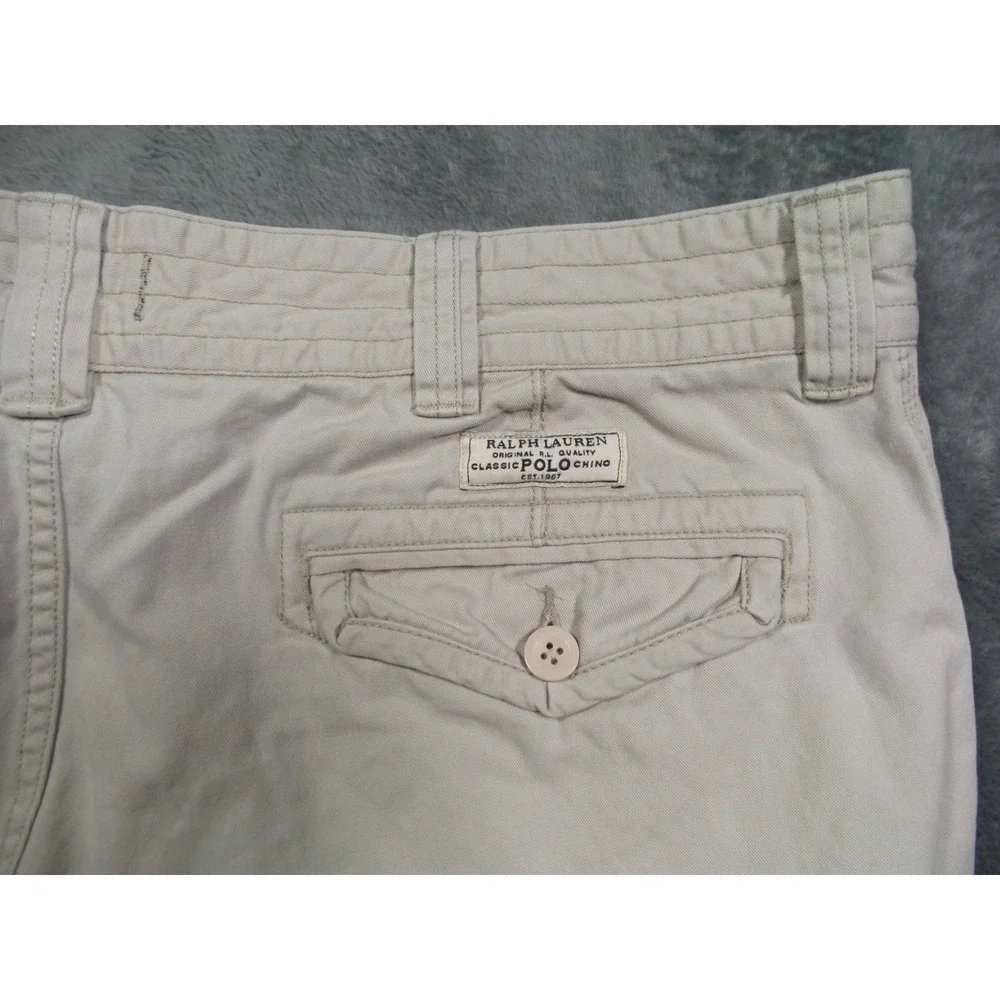 Polo Ralph Lauren Shorts Mens Size 38 Stone Gellar Classic Fit Cargo Pockets